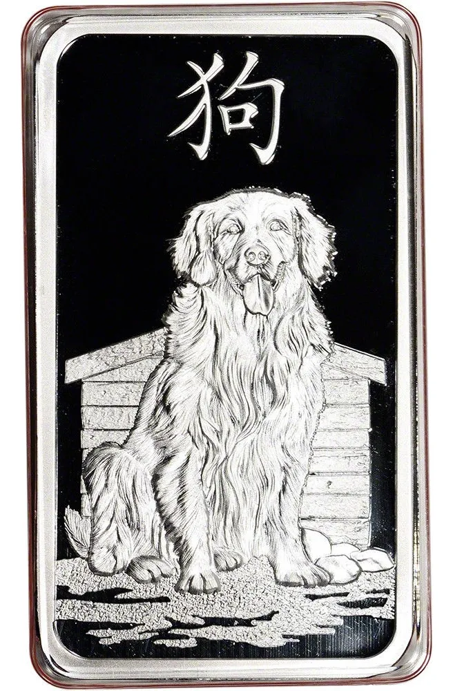 Robmar-Suiza-Lingote Pamp-31,12g Plata Pura 999-Año del Perro - Imagen 3