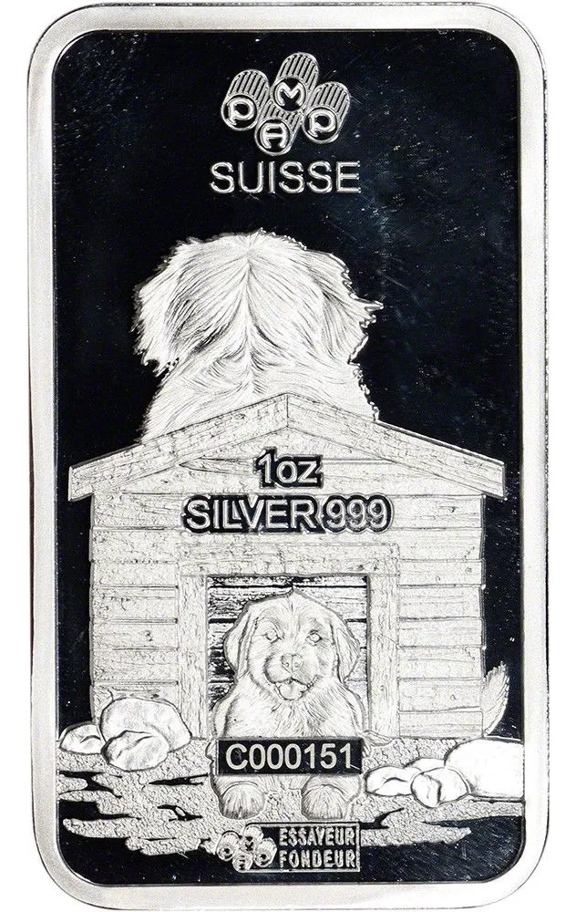 Robmar-Suiza-Lingote Pamp-31,12g Plata Pura 999-Año del Perro - Imagen 4
