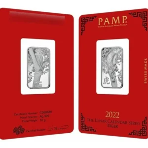 Robmar-Suiza-Lingote Pamp-10g Plata Pura 999-año del Tigre