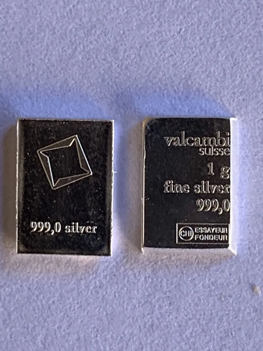 Robmar-Suiza-Lote De 3 Lingotes De 1g De Plata Pura 0,999-RefinerÃa Valcambi - Imagen 2