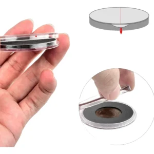 Robmar-Lote De 10 Juegos De Aros Plásticos (con varias medidas dentro) Para Monedas hasta 30 mm.