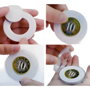 Robmar-Lote De 10 Aros Plásticos De 46mm-Sin Cápsulas Para Monedas