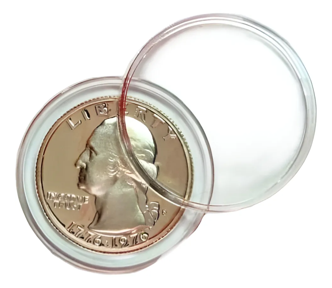 Robmar-Lote De 5 Cápsulas Plásticas Para Monedas