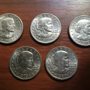 Robmar-USA-Lote De 5 Monedas 1 Dólar De Anthony-Años al Azar