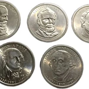 Robmar-USA-Lote De 5 Monedas 1 Dólar De Presidentes-Oferta-Al Azar De Acuerdo Al Stock