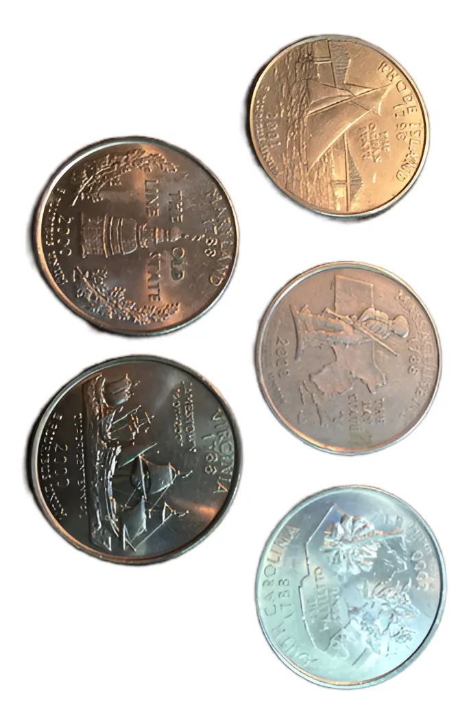 Robmar-USA-Lote De 5 Quarters (25 cents)-Al Azar Sus Años T Motivos