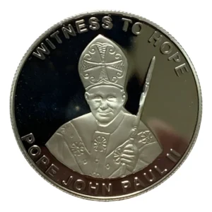 Robmar-Malawi-10 Swacha-2003-Plata 0,999-Papa Johh Paul II-Recuerdo De Su Visita Allí