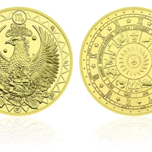 Robmar-Moneda-Bañada En Oro 24k-Signos Del Zodiaco-Cáncer