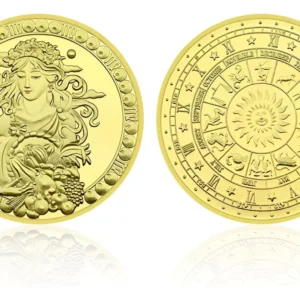 Robmar-Moneda-Bañada En Oro 24k-Signos Del Zodiaco-Virgo