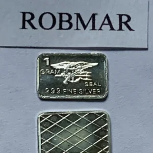 Robmar-USA-Lingote De 1g Plata Pura 24k 0,999-N°103-Símbolo De Los SEAL
