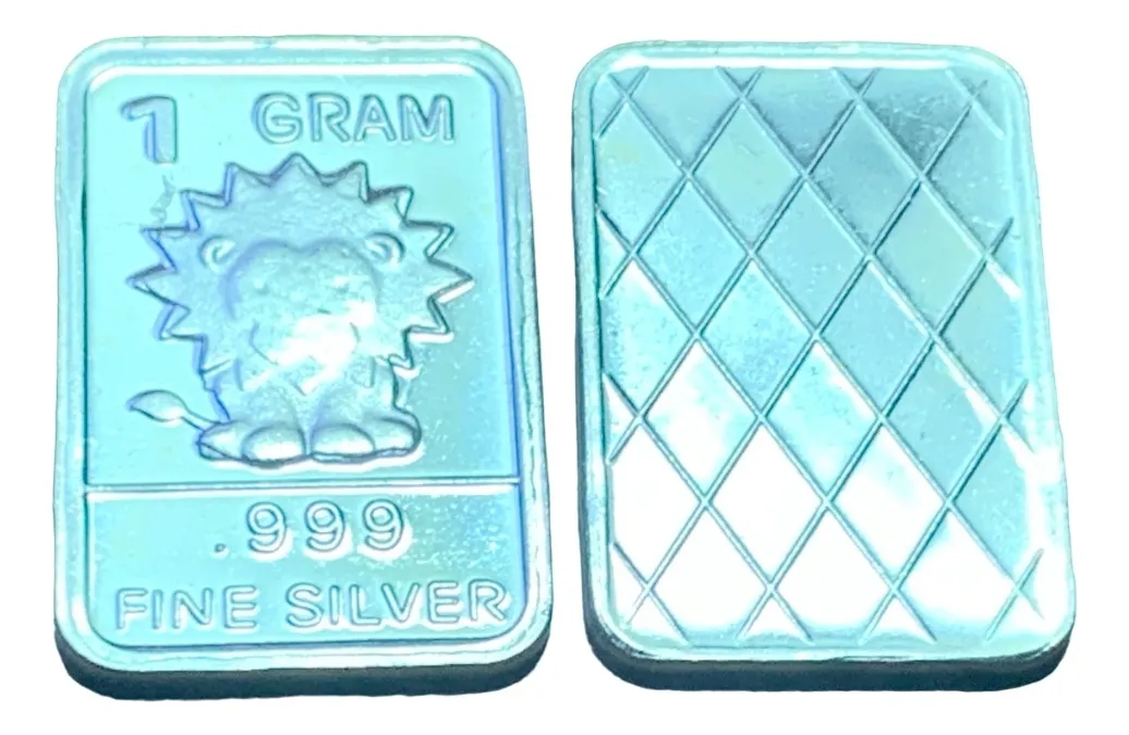 Robmar-USA-Lingote De 1g Plata Pura 24k 0,999-N°11-Un Leoncito - Imagen 2