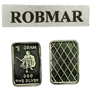 Robmar-USA-Lingote De 1g Plata Pura 24k 0,999-N°20-Soldado Templario