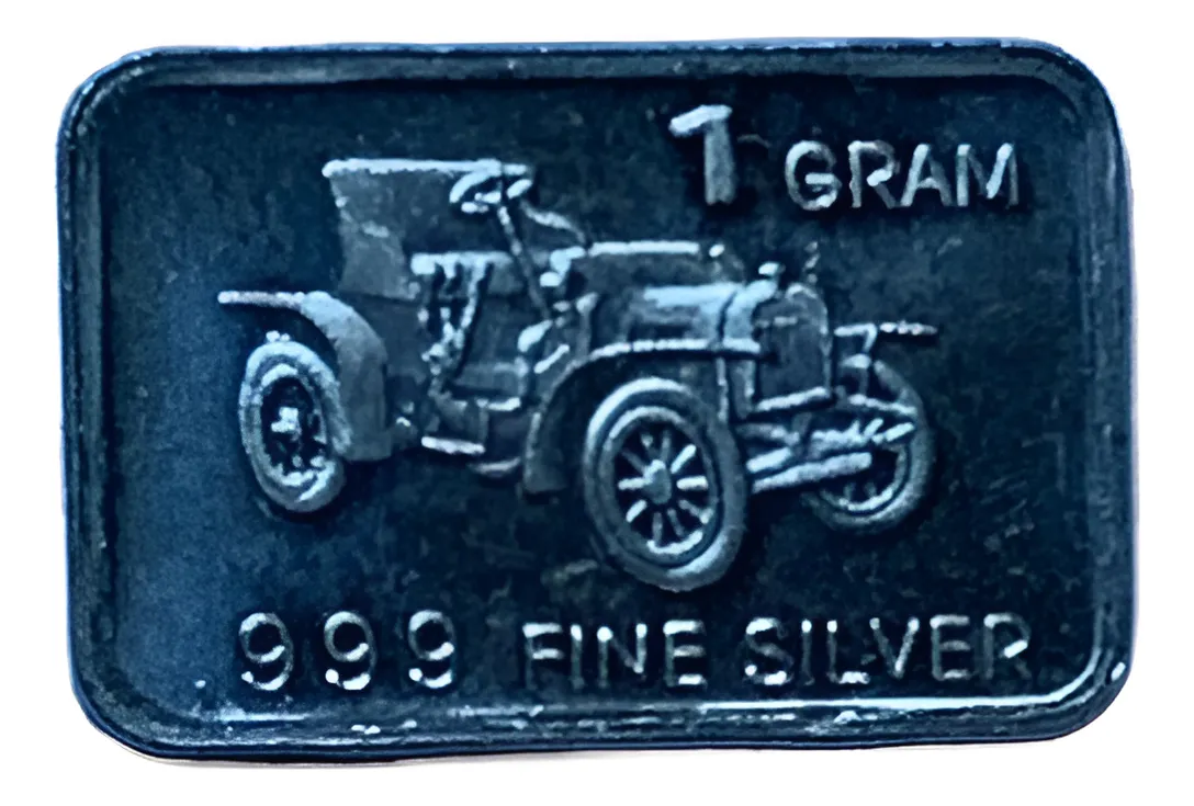 Robmar-USA-Lingote De 1g Plata Pura 24k 0,999-N°38-Auto Ford " T "