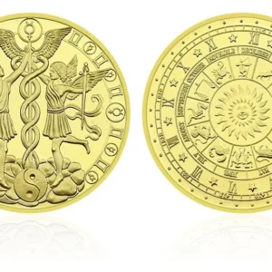 Robmar-moneda Signo Sodiaco+simbolo Bañada Plata 24k. géminis
