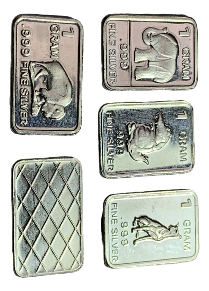 Robmar-USA-Lote De 4 Lingotes De 1g De Plata Pura 0,999-N°233