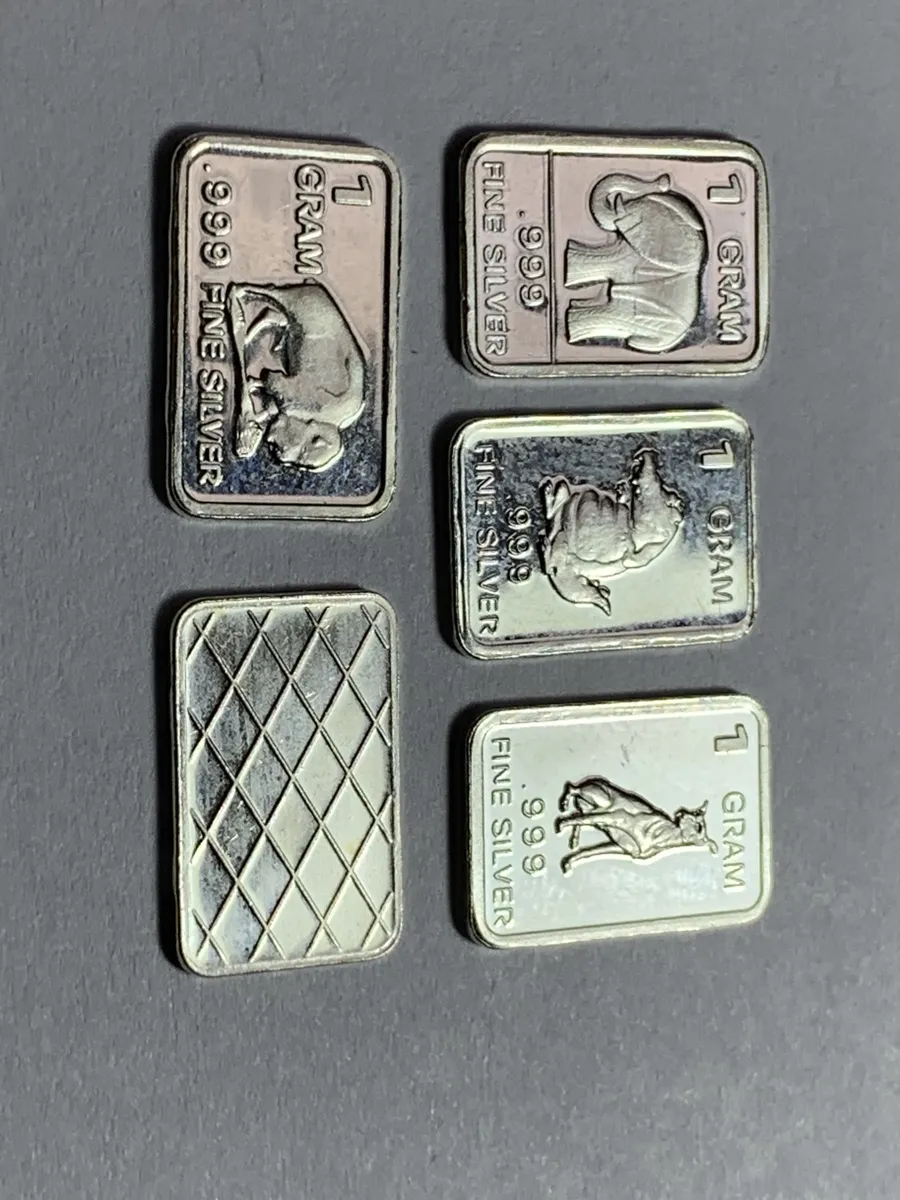 Robmar-USA-Lote De 4 Lingotes De 1g De Plata Pura 0,999-N°233 - Imagen 2