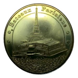 Robmar-Francia-Medalla Serie N°4-conmemorativa-Torre Eiffel Y el Puerto Beteaux