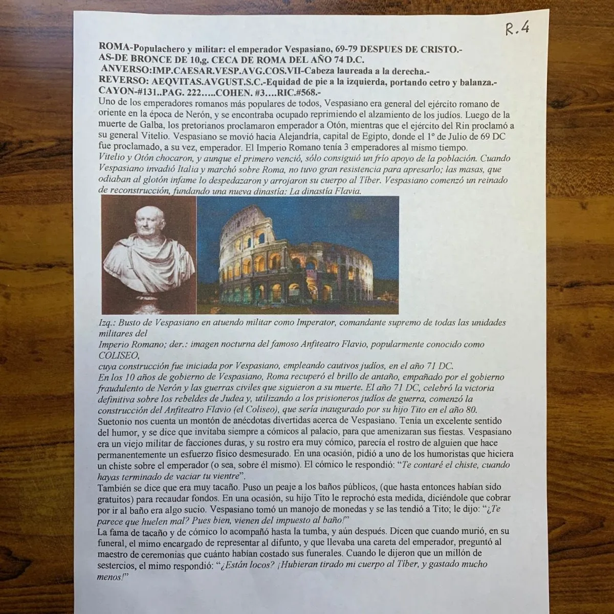 Robmar-Italia-Roma-4-Emperador Vespaciano-69/79 D.C. - Imagen 3