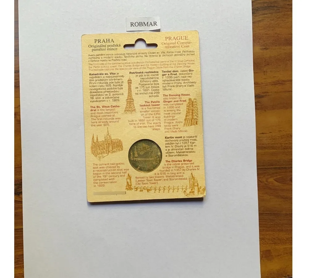 Robmar-República Checa-Moneda Praga-Blister Histórico Sellado - Imagen 2