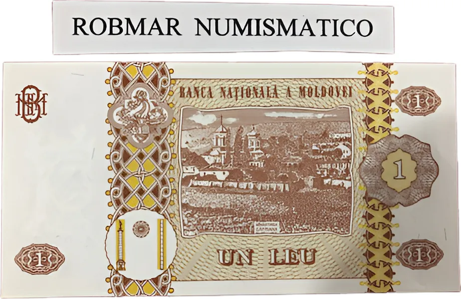 Robmar-República Moldova-Billete 1 Leu-1994-Clasificado - Imagen 2