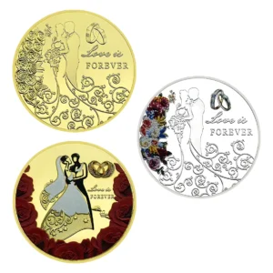 Robmar-serie Enamorados-pareja Florespintada Bañada En Plata