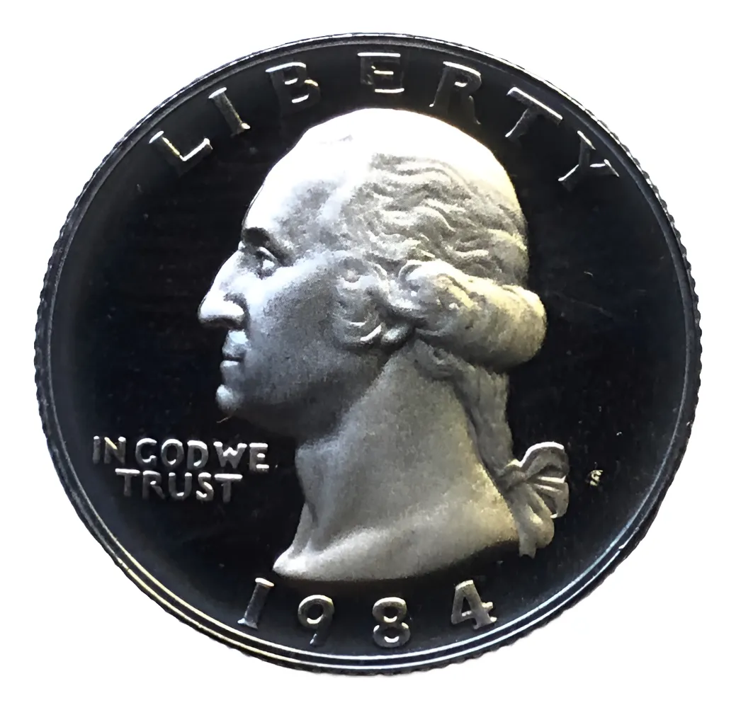 Robmar-USA-25 Cents-1984(s)-Proof-Con Cápsula Protectora-Certificada