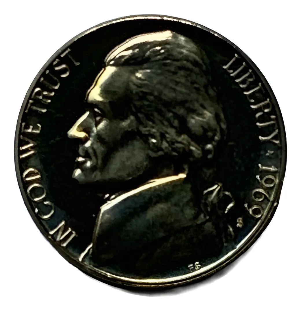 Robmar-USA-5 Cents-1969(s)-Proof-Con Cápsula Protectora-Certificada