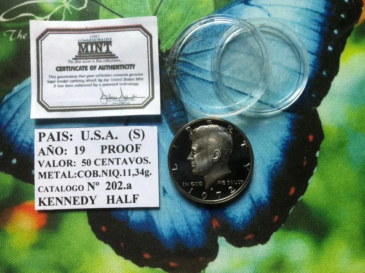 Robmar-USA-50 Cent-1972(s)-Proof-Con Cápsula Protectora-Certificada - Imagen 4