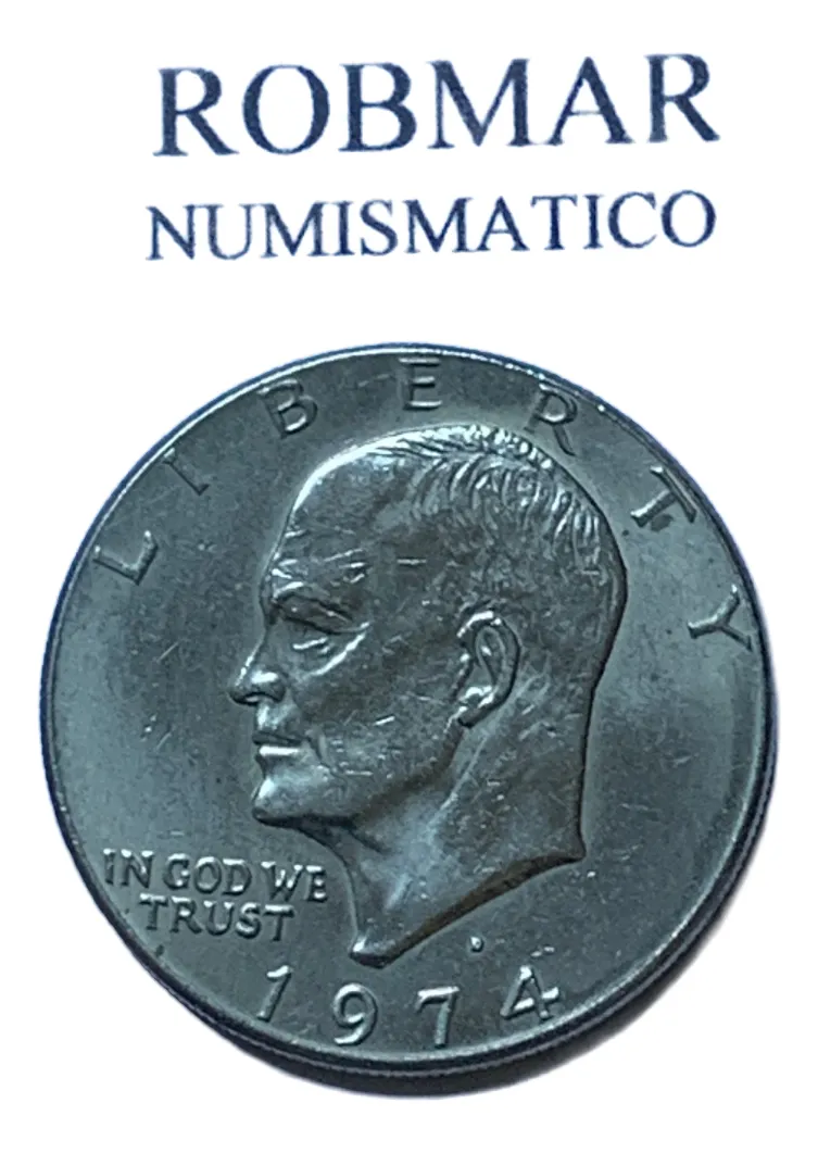 Robmar-USA-dólar-Eisenhower-Cobre/Niquel 22,8g-1974D-N°37-Con Capsula Protectora