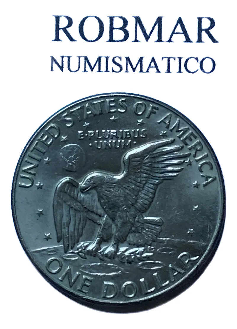Robmar-USA-dólar-Eisenhower-Cobre/Niquel 22,8g-1974D-N°37-Con Capsula Protectora - Imagen 2