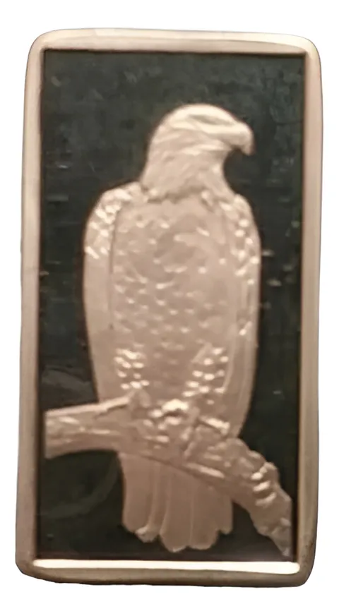 Robmar-USA-Lingote De 2,5g Plata Pura 24k-Águila En Una Rama