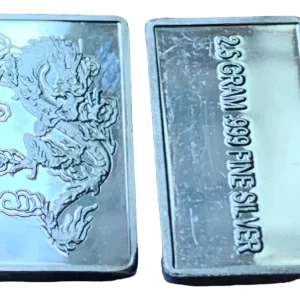 Robmar-USA-Lingote De 2,5g Plata 24k-Dragón A La Derecha