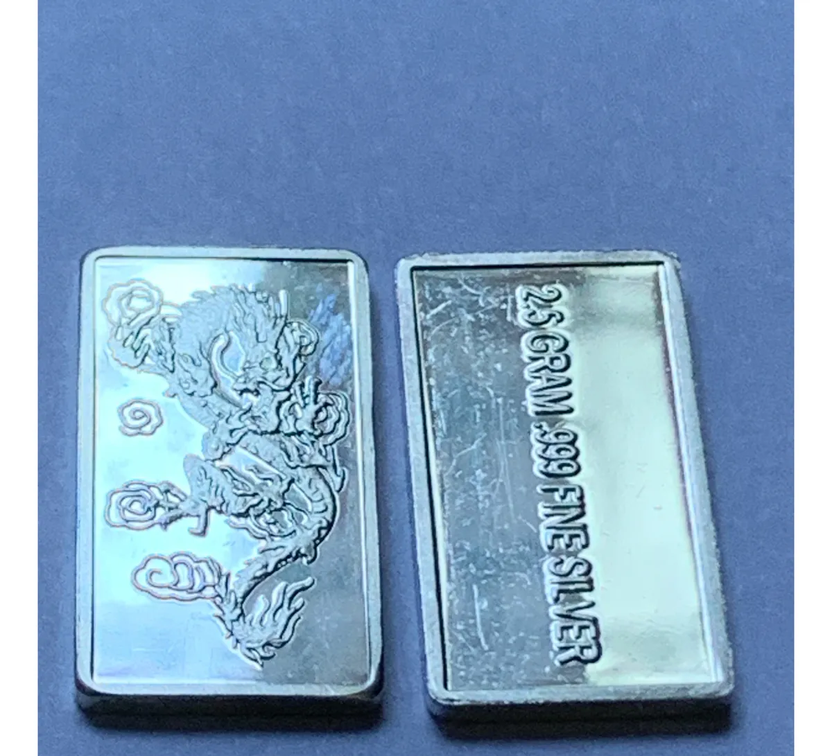 Robmar-USA-Lingote De 2,5g Plata 24k-Dragón A La Derecha - Imagen 4