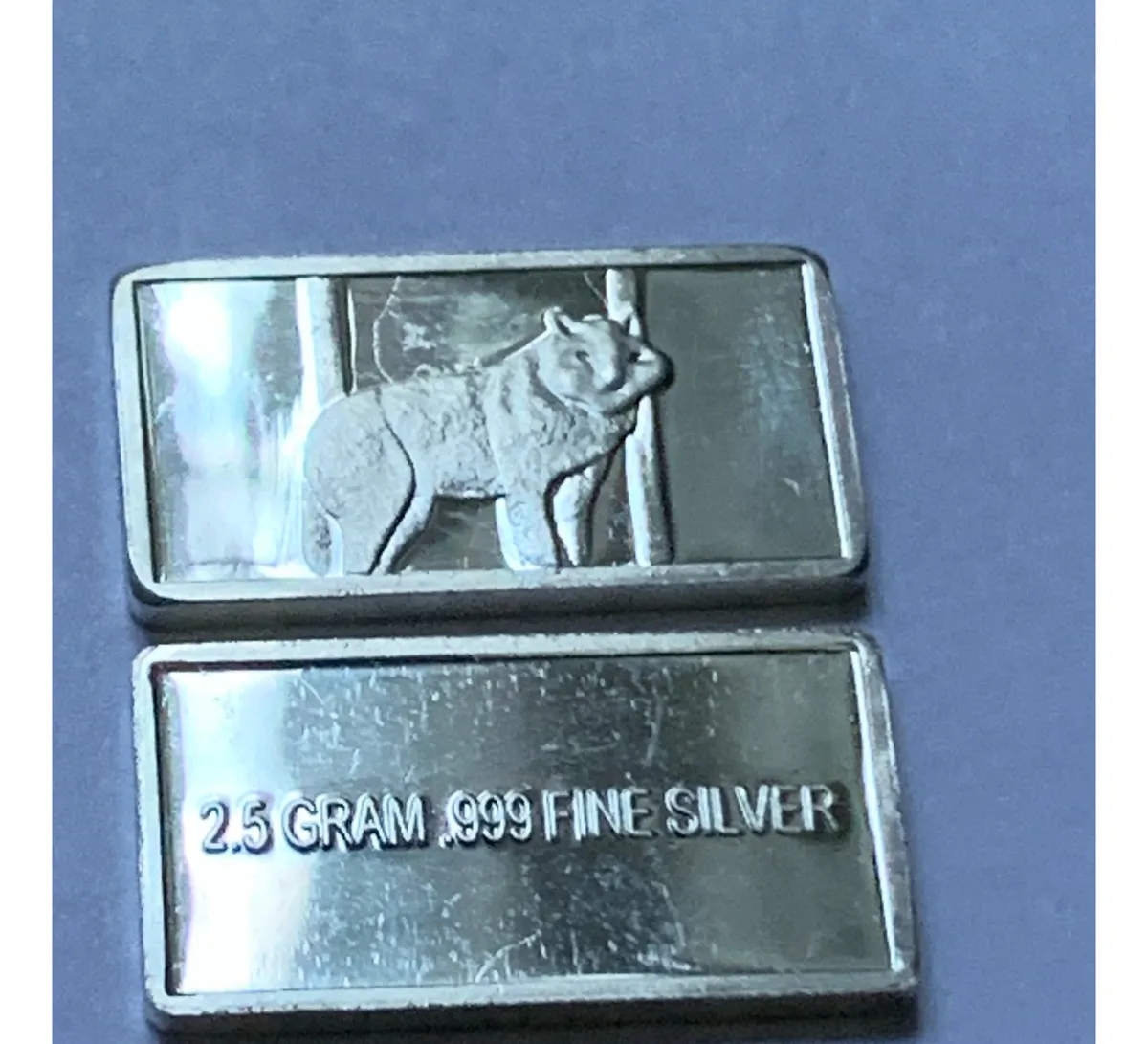 Robmar-USA-Lingote De 2,5g Plata 24k-Un Puma De Costado - Imagen 4