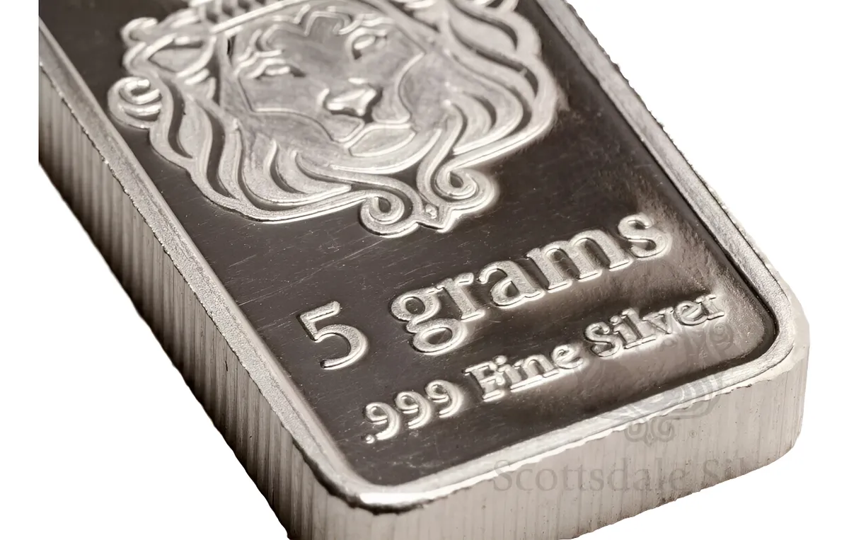 Robmar-USA-Lingote Scorttsdale De 5g Plata Pura 24k 0,999 - Imagen 4