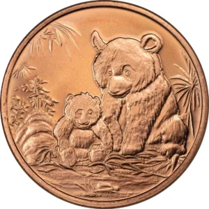 Robmar-USA-1 Onza Cobre Puro 0,999-N°612-Oso Panda Y Águila Detras