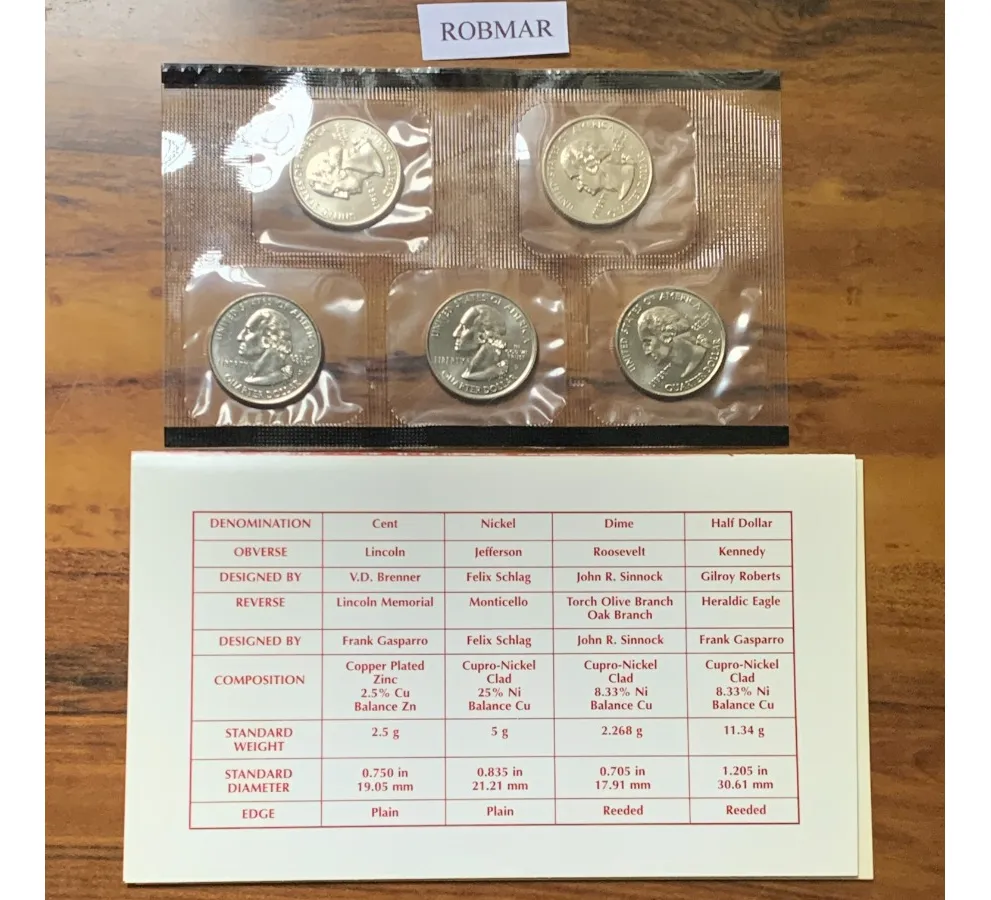 Robmar-USA-5 Quarter 25 Cents-1999(p)-Sobre-Acabado Satinado - Imagen 2