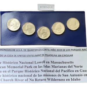 Robmar-USA-5 Quarter 25 Cents 2019(p)-Sobre-Acabado Satinado