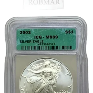 Robmar-USA-Blister De 1 Onza 0,999-2003 Ms69-el 18º Emitido