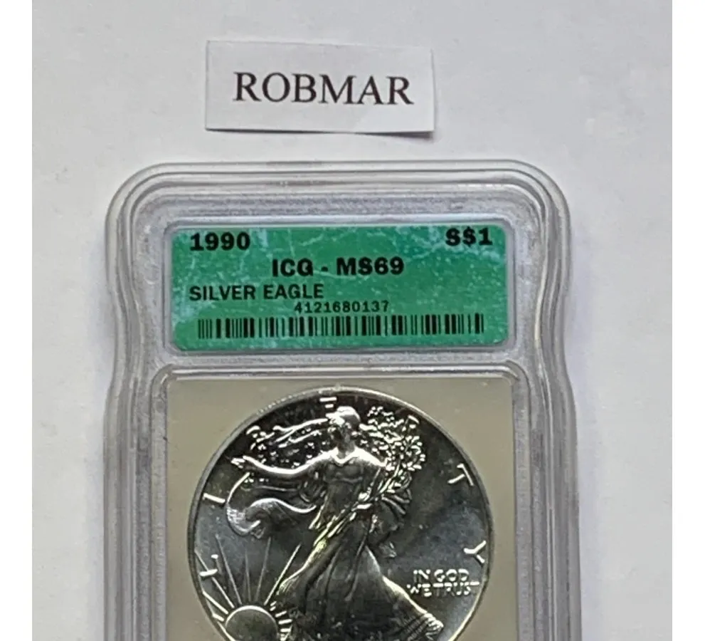 Robmar-USA-Blister De 1 Onza Plata 24k-1990-N°5 Emitido - Imagen 2