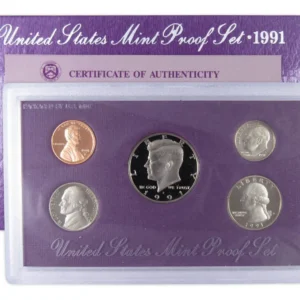 Robmar-USA-Estuche Con Emisión-5 Del Año 1991(s)-Proof-(brillo espejo)