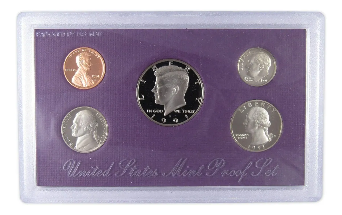 Robmar-USA-Estuche Con Emisión-5 Del Año 1991(s)-Proof-(brillo espejo) - Imagen 4