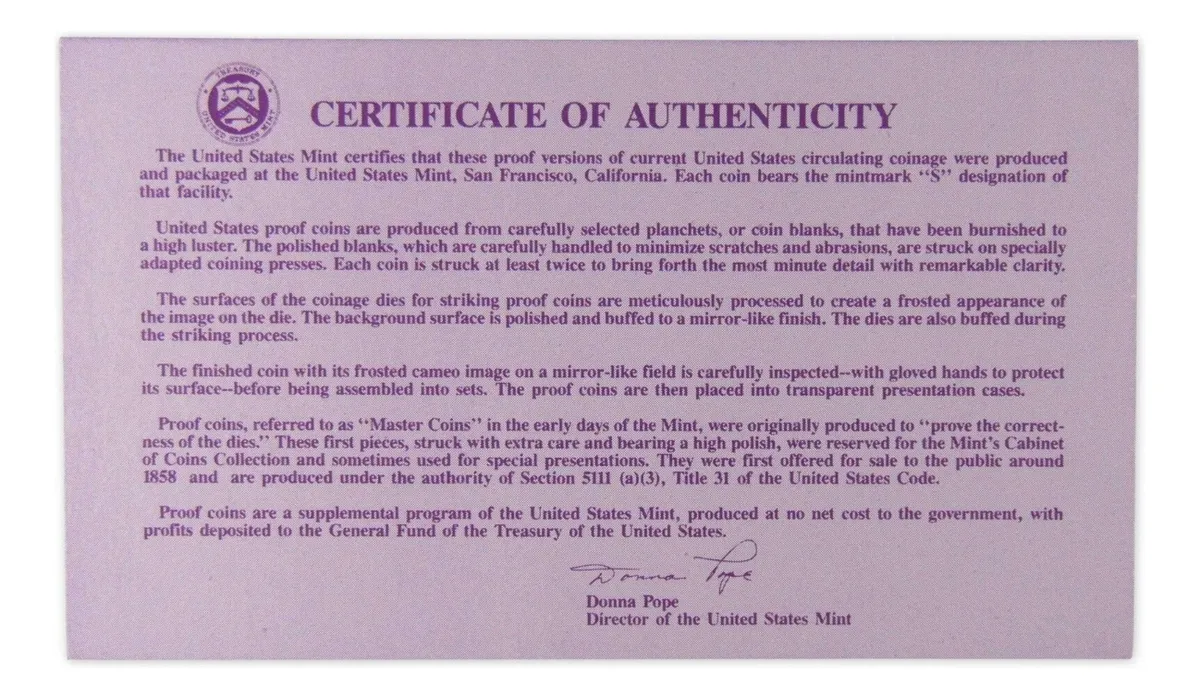 Robmar-USA-Estuche Con Emisión-5 Del Año 1991(s)-Proof-(brillo espejo) - Imagen 6