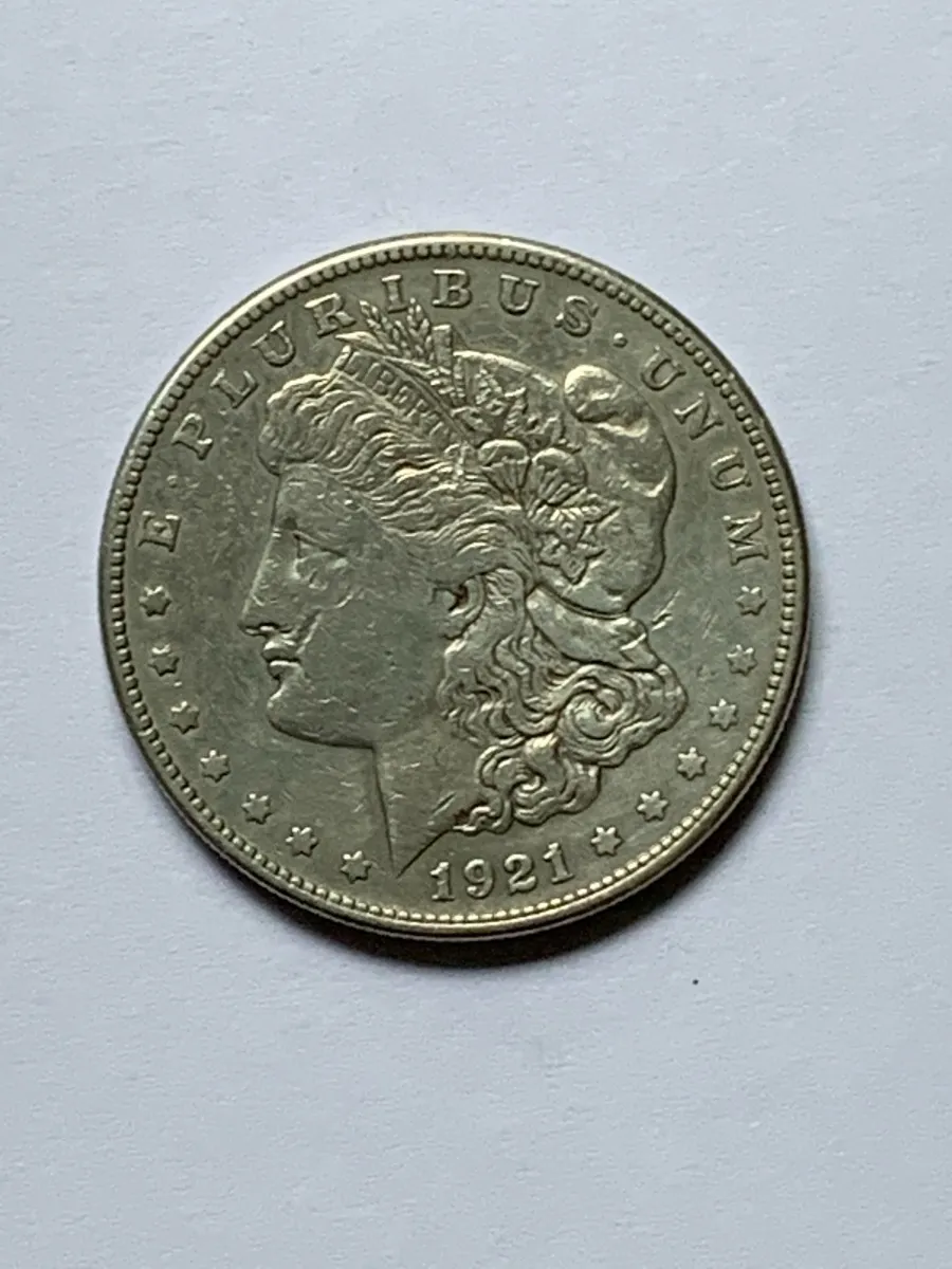 Robmar-USA-Morgan-Plata 900 26,73g-1921-Nº19-Con Cápsula Protectora - Imagen 2