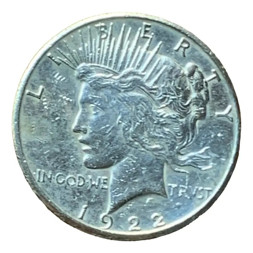 Robmar-USA-Peace Dólar-Plata 900 26,73g-1922(s)-Nº 22-Con Cápsula Protectora - Imagen 3