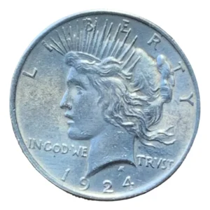 Robmar-USA-Peace Dólar-Plata 900 26,73g-1924-Nº 24-Con Cápsula Protectora