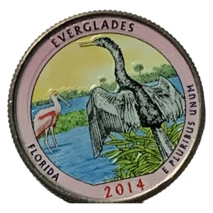 Robmar-USA-Quarter 25 Cents-2014-N°25-Parque Everglades