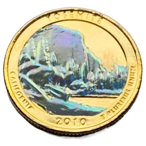 Robmar-USA-Quarter Bañado En Oro 24k Y Oleo-2010-Yosemite
