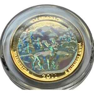 Robmar-USA-Quarter Bañado En Oro 24k Y Oleo-2011-Olympie