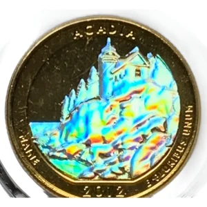 Robmar-USA-Quarter Bañado En Oro 24k Y Oleo-2012-Acadia